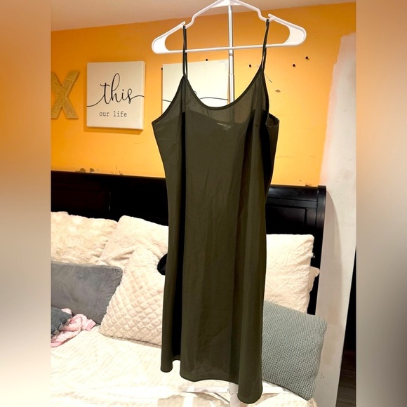 Nanette Lepore Olive‎ Green Slip Dress - Picture 2 of 5